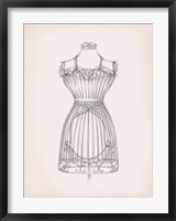 Framed Antique Dress Form II