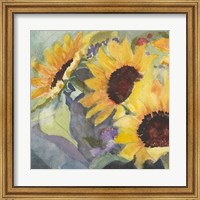 Framed Sunflowers in Watercolor I