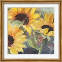 Framed Sunflowers in Watercolor II