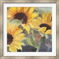 Framed Sunflowers in Watercolor II