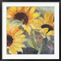 Framed Sunflowers in Watercolor II