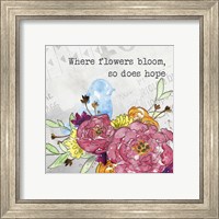 Framed 'Bloom & Fly I' border=