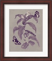 Framed 'Nature Study in Plum & Taupe I' border=