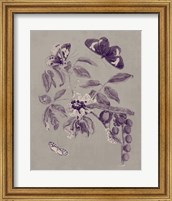 Framed Nature Study in Plum & Taupe II