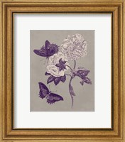 Framed 'Nature Study in Plum & Taupe IV' border=