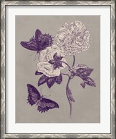 Framed Nature Study in Plum & Taupe IV
