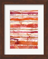 Framed Tangerine Stripes II