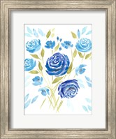 Framed Cerulean Blooms II