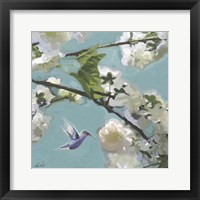 Framed 'Hummingbird Florals II' border=