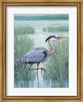 Framed Wetland Heron I