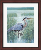 Framed Wetland Heron I