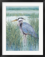 Framed Wetland Heron II