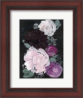 Framed Dark & Dreamy Floral I