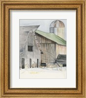 Framed Winter Barn II