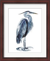 Framed Blue Blue Heron I