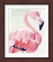 Framed 'Pastel Flamingo II' border=