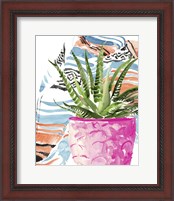 Framed 'Zebra Succulent I' border=