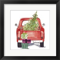 Framed 'Christmas Cars III' border=