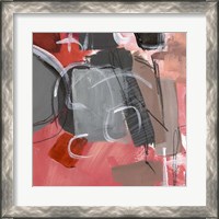 Framed 'Red & Gray Abstract II' border=