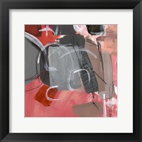 Red & Gray Abstract II Framed Print