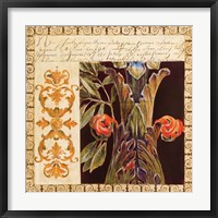 Framed Antique French Manuscript I