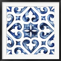 Framed Cobalt Tile VI