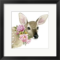 Framed 'Deer Spring I' border=