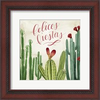 Framed 'Christmas Cactus II' border=
