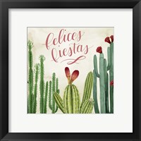 Framed 'Christmas Cactus II' border=