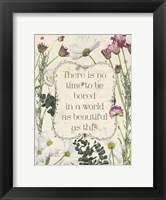 Framed Pressed Floral Quote I