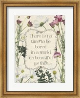 Framed Pressed Floral Quote I