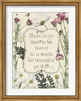 Framed Pressed Floral Quote I