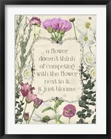Framed Pressed Floral Quote III