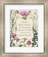 Framed Pressed Floral Quote III