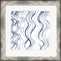 Framed 'Indigo Ripple IV' border=