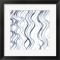 Framed 'Indigo Ripple IV' border=