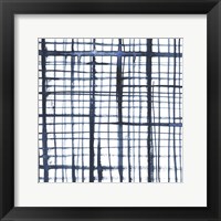 Framed 'Indigo Ripple V' border=