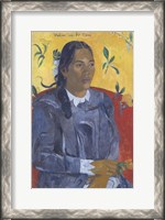 Framed Vahine No Te Tiare (Woman with a Flower), 1891