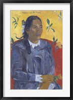 Framed Vahine No Te Tiare (Woman with a Flower), 1891