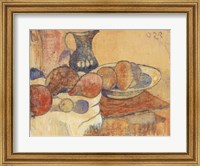 Framed Still Life with a Pitcher and Fruit