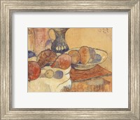 Framed Still Life with a Pitcher and Fruit