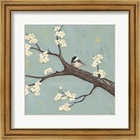 Framed 'Chickadee & Dogwood II' border=