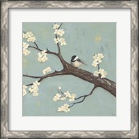 Framed 'Chickadee & Dogwood II' border=