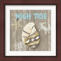 Framed 'High Tide Shoreline I' border=