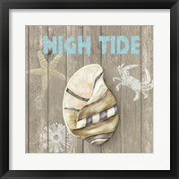 Framed 'High Tide Shoreline I' border=