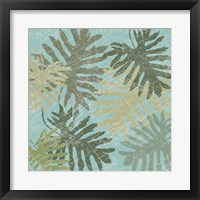 Framed 'Faded Tropical Leaves I' border=