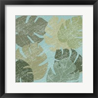 Framed 'Faded Tropical Leaves II' border=