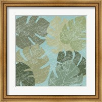 Framed Faded Tropical Leaves II