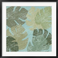 Framed Faded Tropical Leaves II