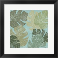 Framed 'Faded Tropical Leaves II' border=